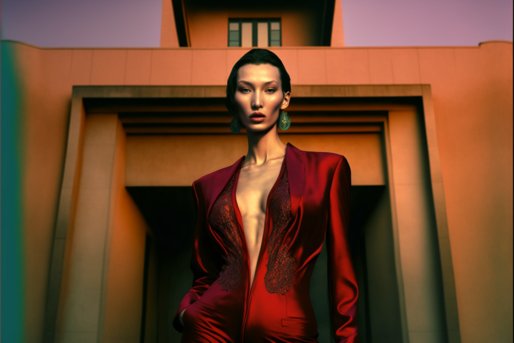 Bella Hadid in Vietnamese dress, produced in Asia Pacific leading to industry growth globally